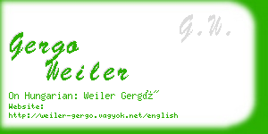 gergo weiler business card